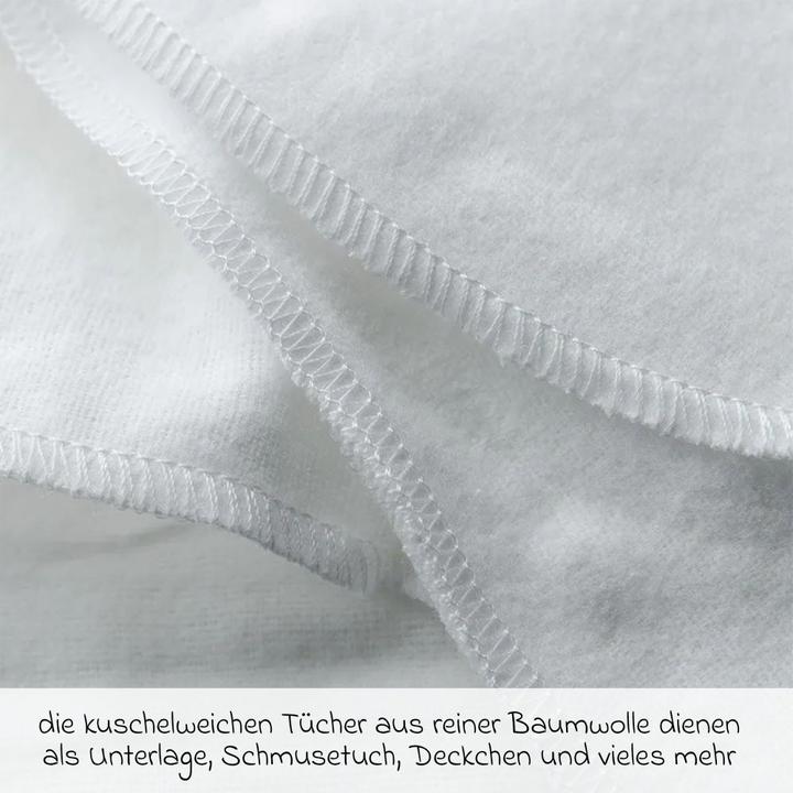 Produktbild Makian Moltontücher Moltontuch 5er Pack 80 x 80 - Weiss (80 cm, 80 cm)