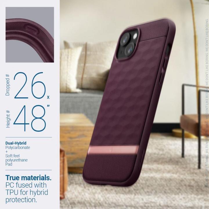 Produktbild Caseology Parallax MAG iPhone 15 6.1" Magsafe Burgundowy/Burgundy ACS06820 (Apple iPhone 15)