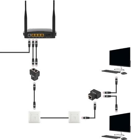 Produktbild Lanberg RJ45 Inline Coupler (Netzwerk Kupplung)