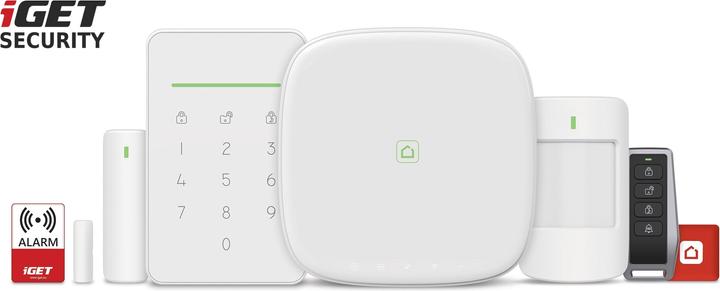 Actual product image iGet M5-4G Premium security alarm system Wi-Fi White