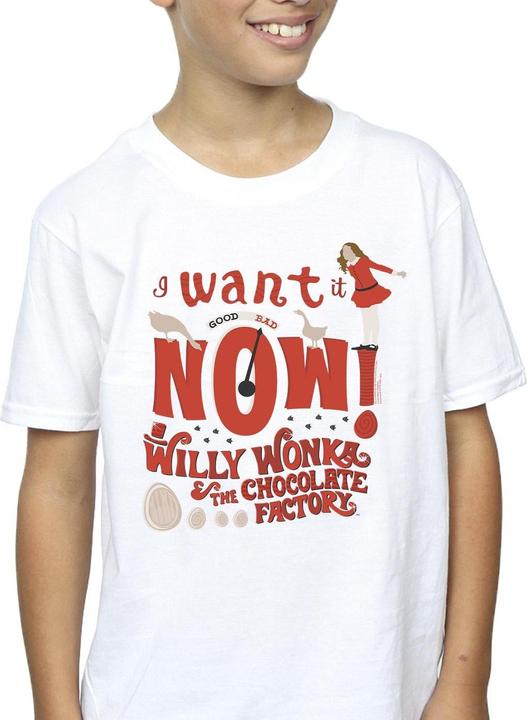 Actual product image Willy Wonka & the Chocolate Factory Boys Verruca Salt I Want It Now T-Shirt (140, 146)