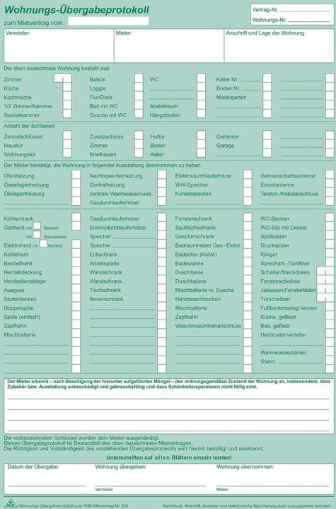 Valori nutrizionali e ingredienti Rnk Modulo editore "Contratto di locazione universale per appartamenti". (4 x)