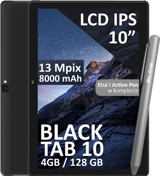 Blow Tablet BlackTAB10 4/128GB 4G LTE Octa-core (4G, 10.10", 128 GB, Black/Silver)