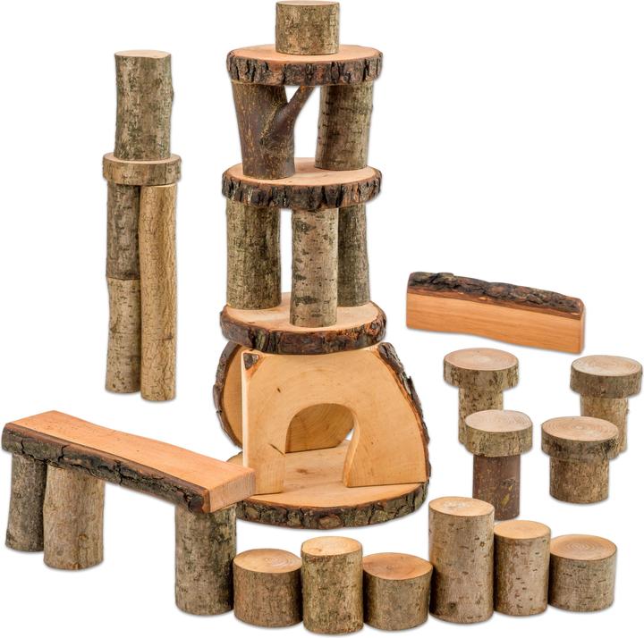 Immagine prodotto Magic Wood 36 blocchi di alberi in un sacchetto con coulisse