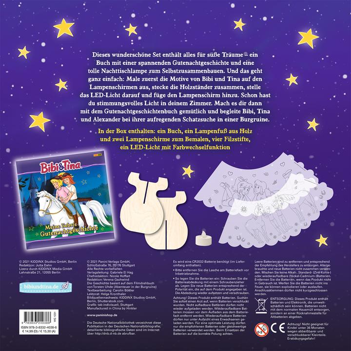 Actual product image Panini Bibi & Tina: Deine grosse Gutenacht-Box mit Buch und Nachttischlampe (German, Panini, 2021)