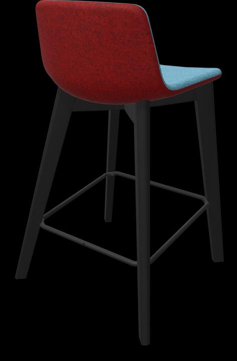 light blue melange, Ash stained black