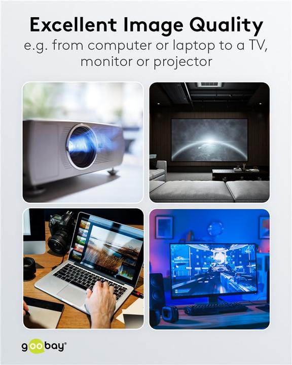 Productafbeelding Goobay DisplayPort naar HDMI adapterkabel (3 m, DisplayPort, HDMI)