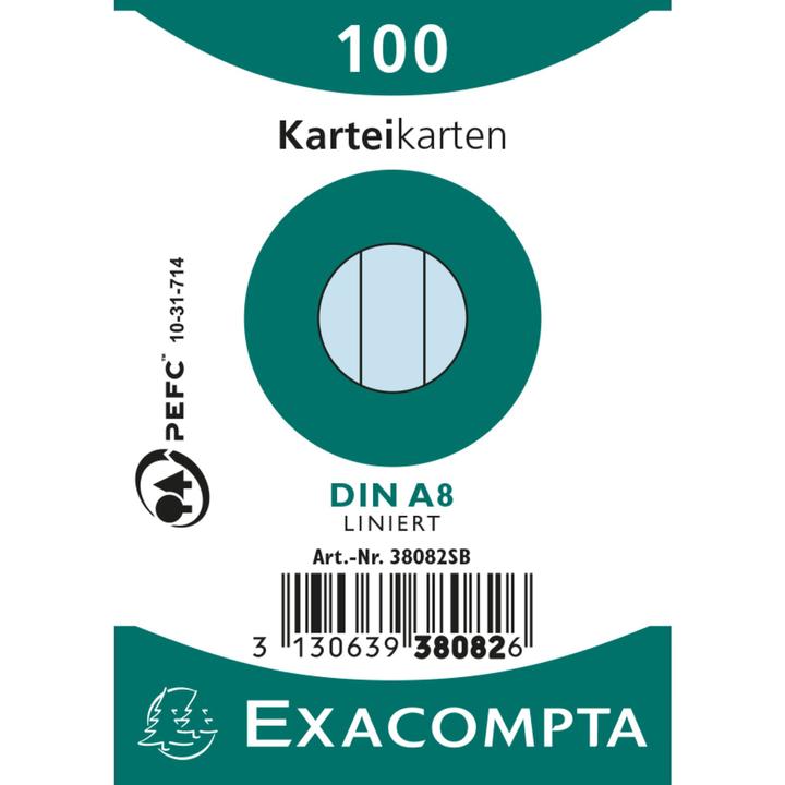 Produktbild Exacompta Karteikarten A8 (55 x 74 mm, 205 g/m², 100 x)
