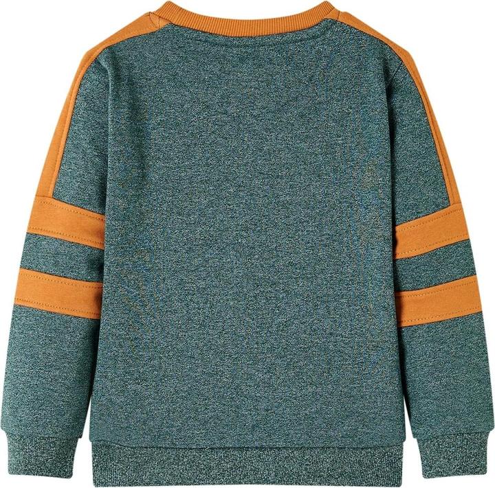 Actual product image VidaXL Children's sweatshirt dark green melange 92,Material: 50 (92)