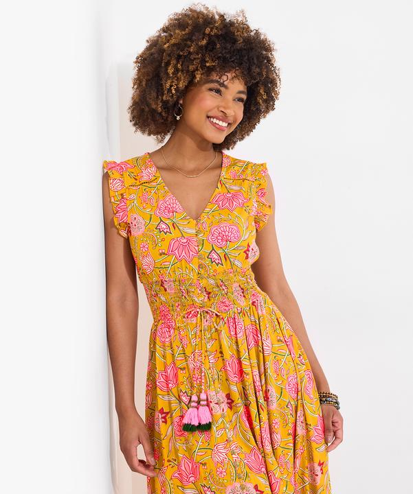 Produktbild Joe Browns Button Front Floral Print Tassel Maxi Dress (10)