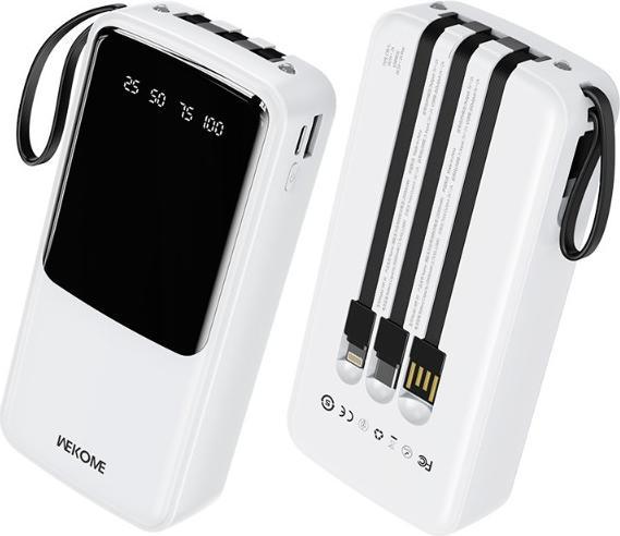 Wekome Power bank USB-C/Lightning/MicroUS (20000 mAh, 12 W, 12 Wh)