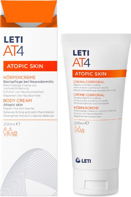 Actual product image Leti AT4 Atopic Skin Body Cream for Neurodermatitis, 200 ml Cream (Body cream, 200 ml)