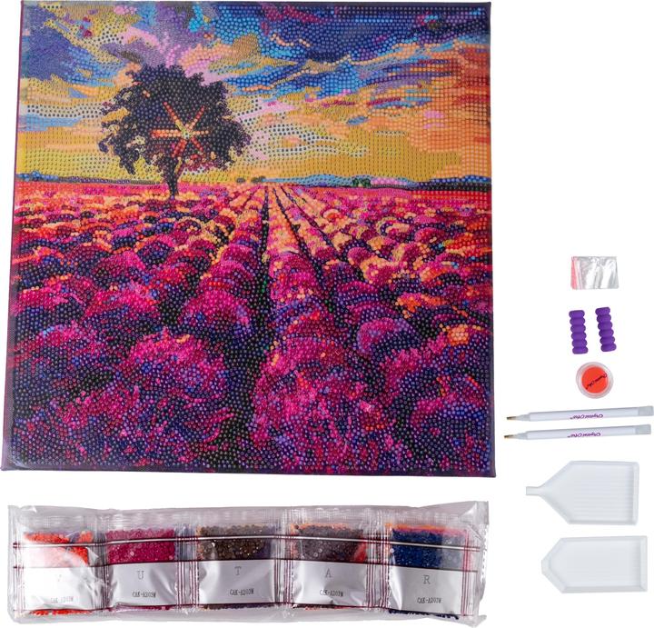 Immagine prodotto Craft Buddy Quadro su tela Campo di lavanda 30x30 cm