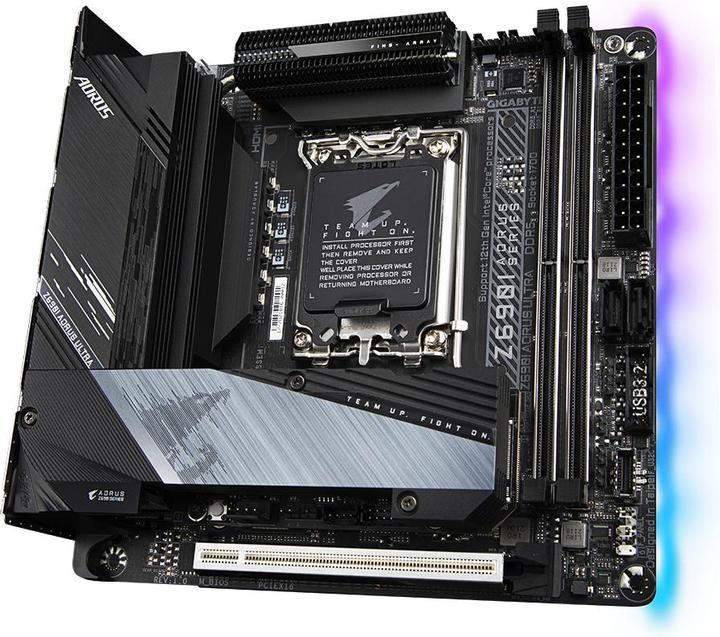Actual product image Gigabyte Z690I AORUS ULTRA (LGA 1700, Intel Z690H, Mini-ITX, Micro-ITX)