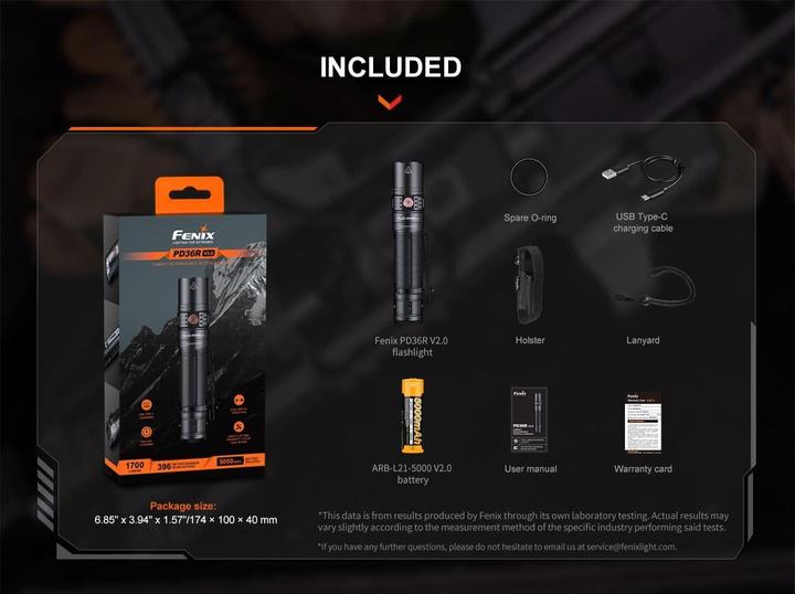 Image du produit Fenix PD36R V2.0 (14.07 cm, 1700 lm)