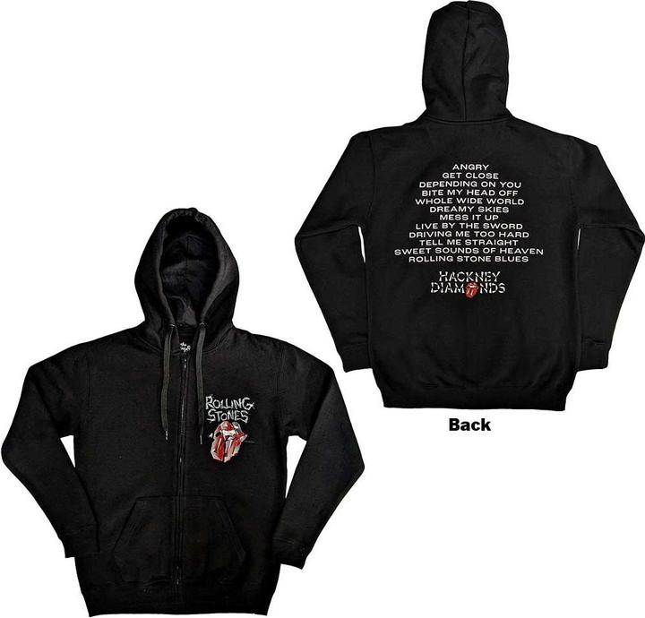 Produktbild The Rolling Stones Hackney Diamonds Tracklist (Zipper-Hoodie) (S)