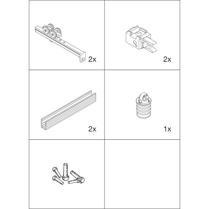 Produktbild HAWA Schiebetürbeschläge -CLIPO 36 HM, Inslide