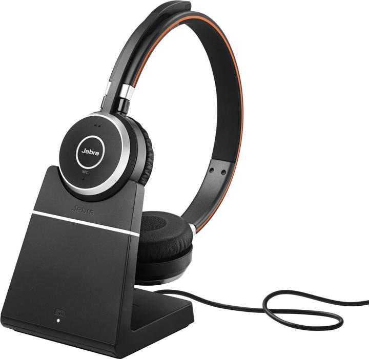 Produktbild Jabra Headset Evolve 65 SE MS Duo USB inkl. Ladestation (Kabellos, USB-A)
