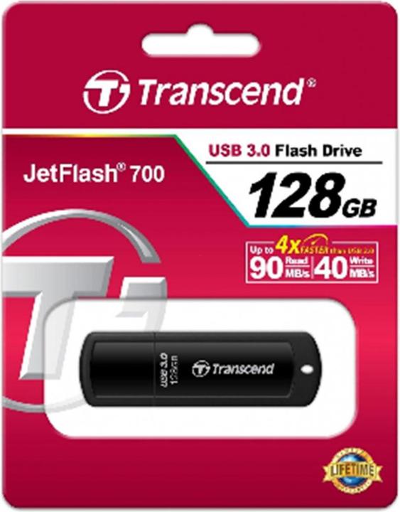 Image du produit Transcend JetFlash 700 (128 Go, USB-A)