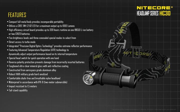 Produktbild Nitecore Hc30 (1000 lm)