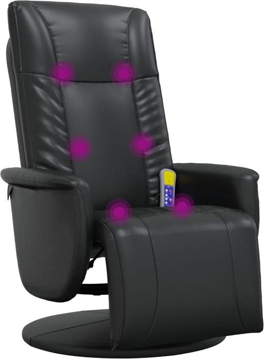 Image du produit VidaXL Fauteuil de massage avec repose-pieds Noir Similicuir,Couleur