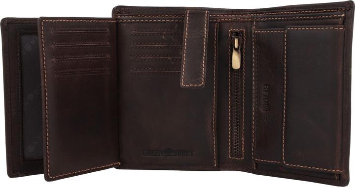 Actual product image Greenburry Tornado wallet RFID protection leather 10 cm