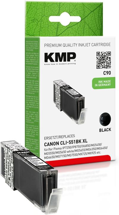 Immagine prodotto KMP Comp. cartuccia d'inchiostro C90 con Canon CLI-551 BK XL (FC)