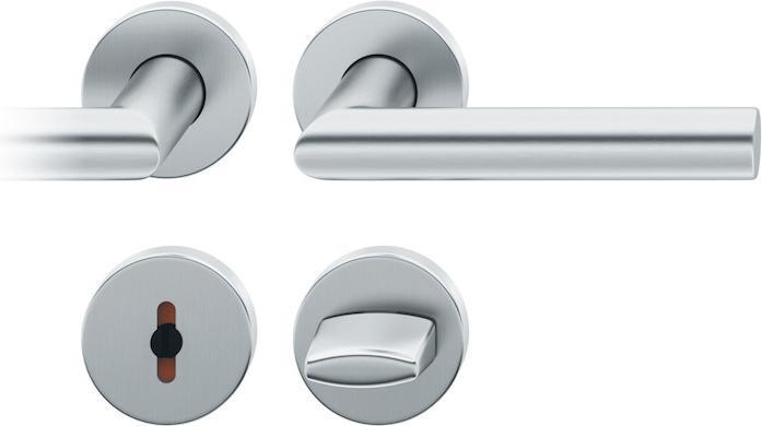 Image du produit FSB Garniture à rosette 12 1076 acier inoxydable F69 rond WC-R8 DIN gauche / droite D/D (Poignée de porte)