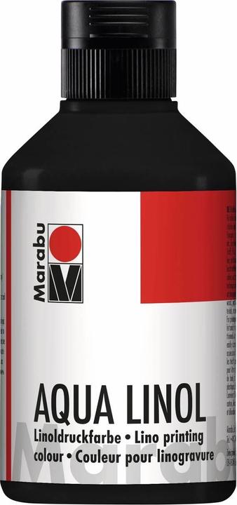 Marabu inchiostro Aqua lino (Nero, 250 ml)