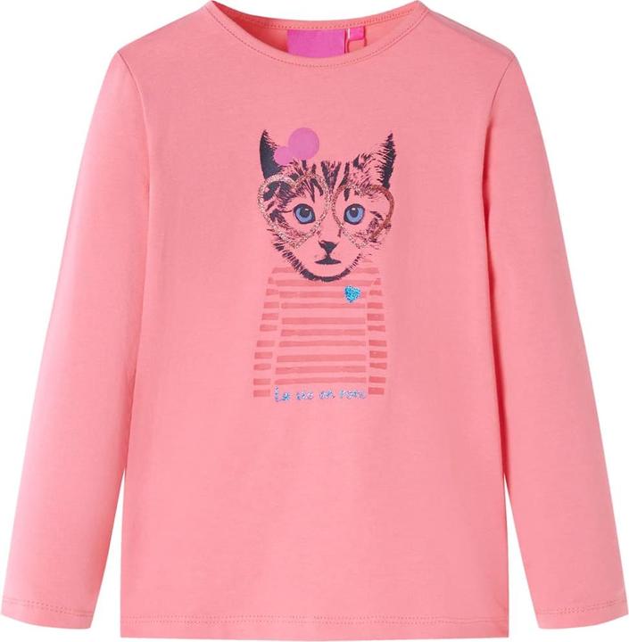 VidaXL Kinder-Langarmshirt Rosa 140,Material: 95 % Baumwolle. 5 (140)