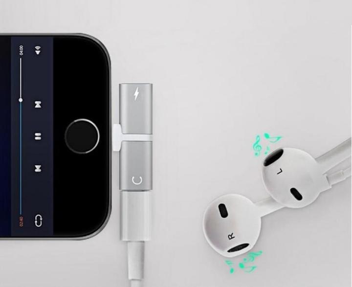 Image du produit PowerGuard Adaptateur iPhone Splitter 2 en 1 Double Lightning Audio & Adaptateur de charge (Lightning, Lightning)