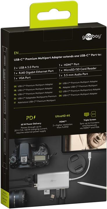 Actual product image Goobay Premium 49850 (USB-C, 8 Ports)
