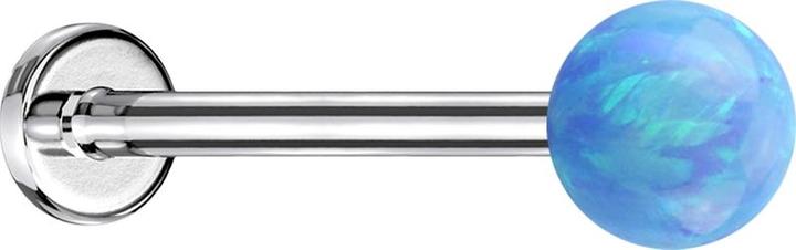 Immagine prodotto Star Piercing Micro Labret argento con sfera Opale azzurro (Acciaio chirurgico 316L, senza ottone)