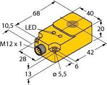 Image du produit Turck TURC BI15-Q20-Y1X-H1141 Capteur inductif KEMA 02 ATEX 1090X (Capteur)