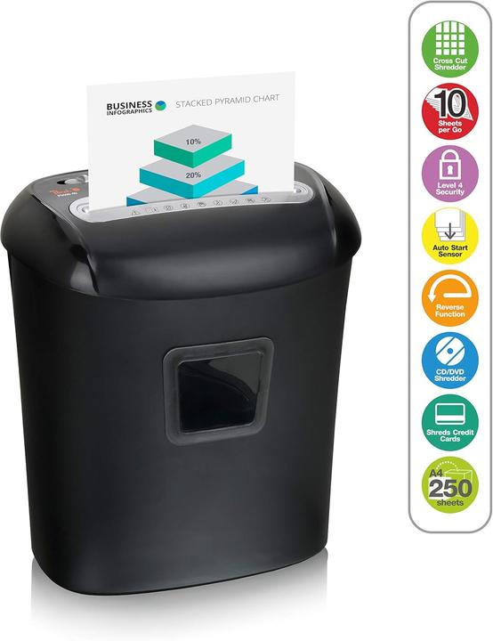 Actual product image Peach skartovač Cross Cut Shredder PS500-40, křížový řez, P-4, 21 l (Particle cut)