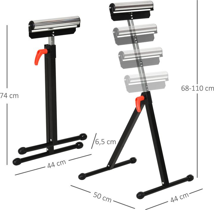 Produktbild Homcom Rollenbock verstellbar (44 cm, 50 cm)