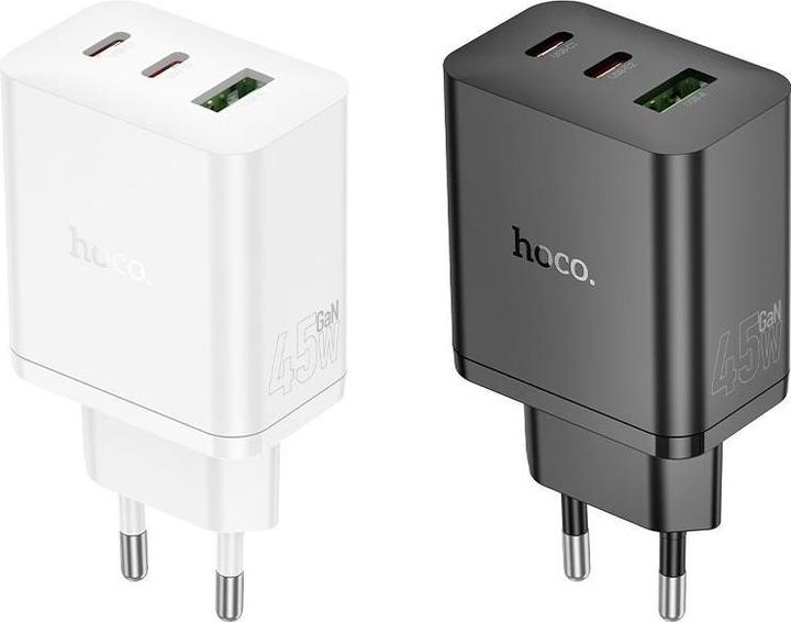 Actual product image Hoco Adapter N50 Scenery PD45W(2C1A) charger(EU) Black (45 W)