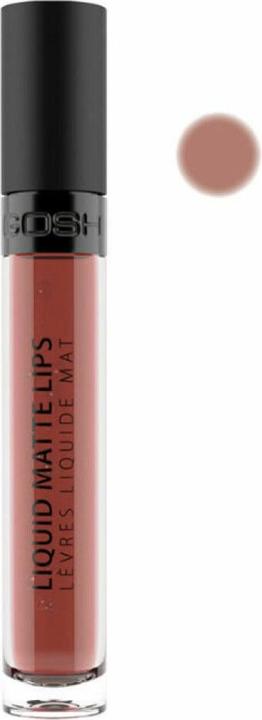 Actual product image Gosh Liquid Matte Lips 007 Nougat Crisp 4ml (007 Nougat Crisp)