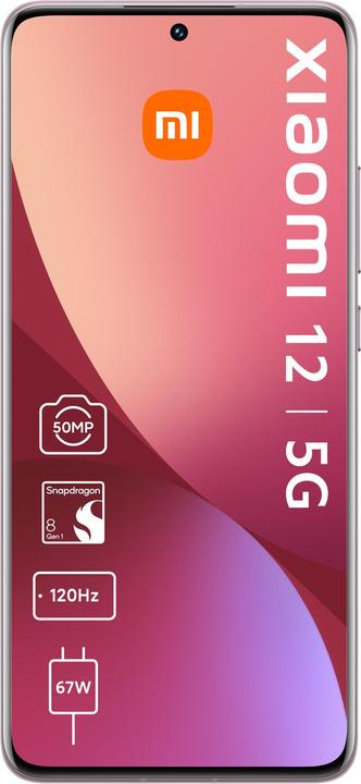 Produktbild Xiaomi 12 5G (256 GB, Purple, 6.28", Dual SIM, 50 Mpx, 5G)