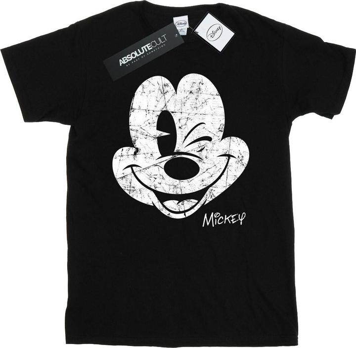 Actual product image Disney Mens Mickey Mouse Distressed Face T-Shirt (XXL)