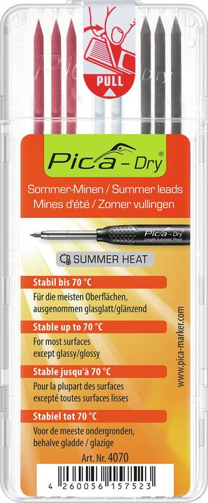 Image du produit Pica Mines de rechange SUMMER (Mine de gel, Blanc, Gris, Rouge, 2.80 mm)
