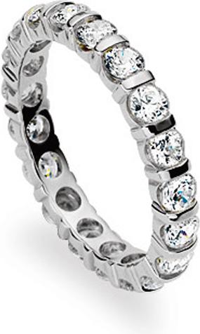 Produktbild Natsumi Schmuck Ring Alliance Weissgold 18K/750 Zirkonia Balkenfassung (53, 750/18 K Gold)