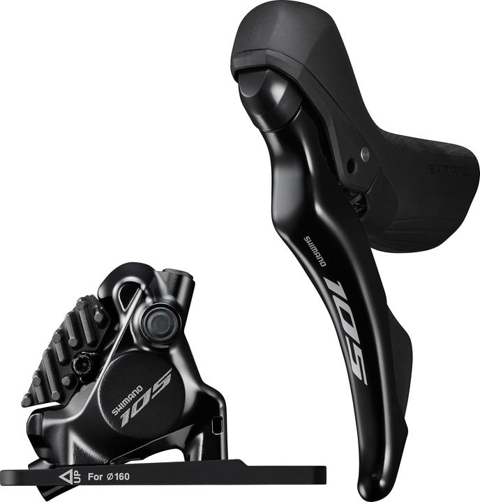 Produktbild Shimano Scheibenbremsen-Set 105 BR-R7170 mit ST-R7120 vorne schwarz (Vorderradbremse, Bremsset, 2)