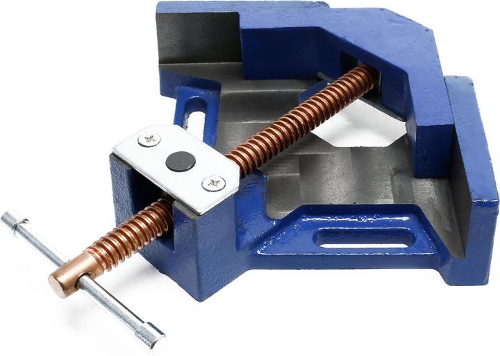 Produktbild Wiltec Winkelschraubstock 90° 60mm tief Winkelzwinge Schraubstock Gehrungszwinge (60 mm)