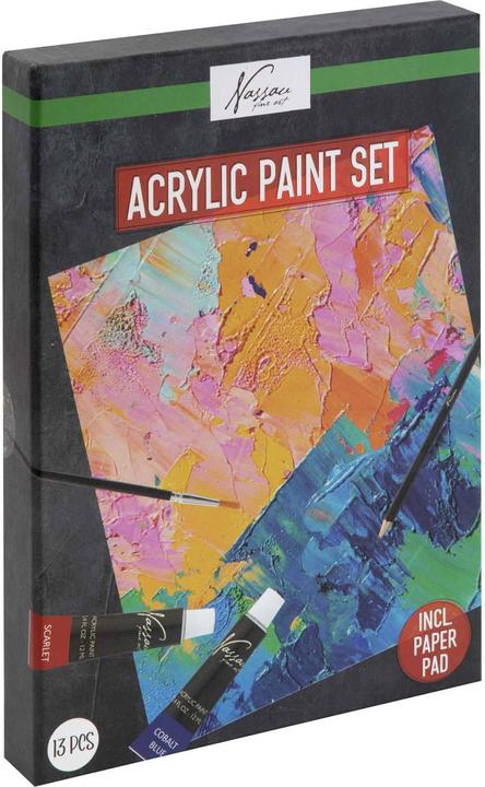 Grafix Scatola di colori acrilici, 13 pezzi.