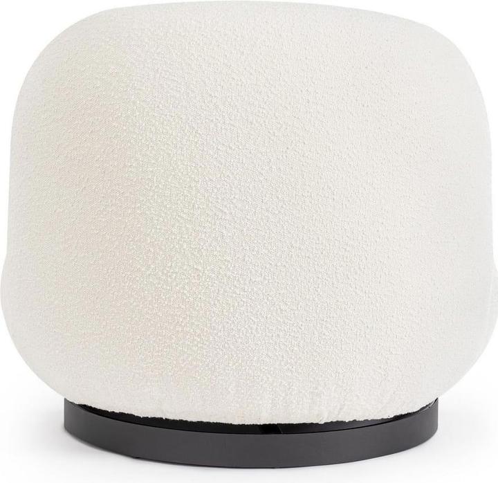 Actual product image Bizzotto Swivel armchair Margot white boucle