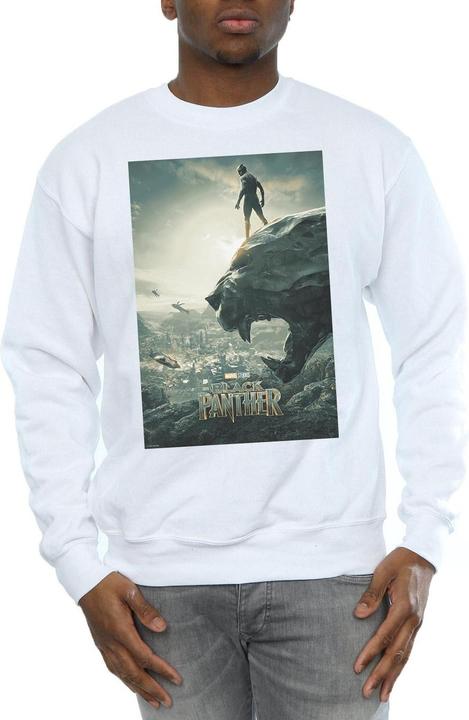 Immagine prodotto Felpa da uomo in cotone con poster di Black Panther (L)