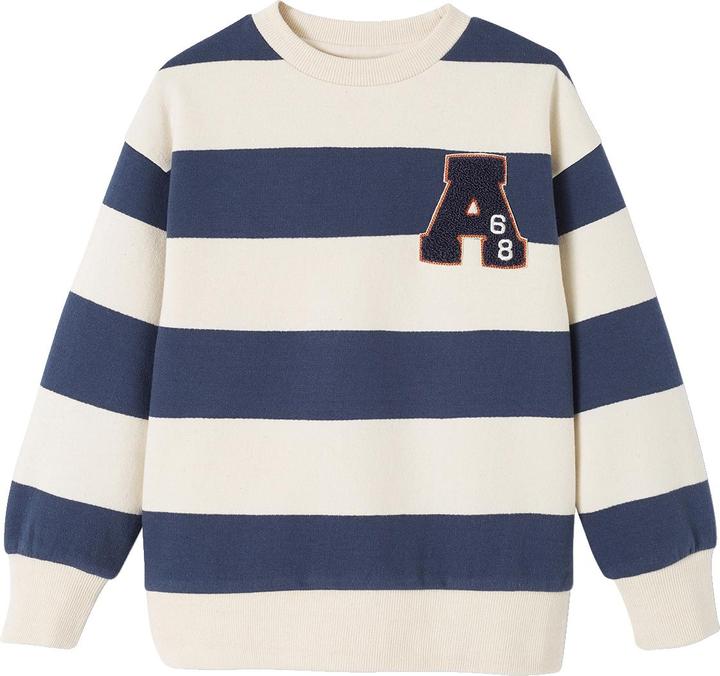 Vertbaudet Jungen Sweatshirt mit Frottee-Patch Oeko-Tex