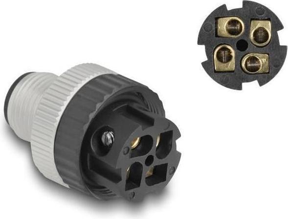 Immagine prodotto Delock Connettore a spina M12 Spina a 5 pin con codice A per il montaggio
