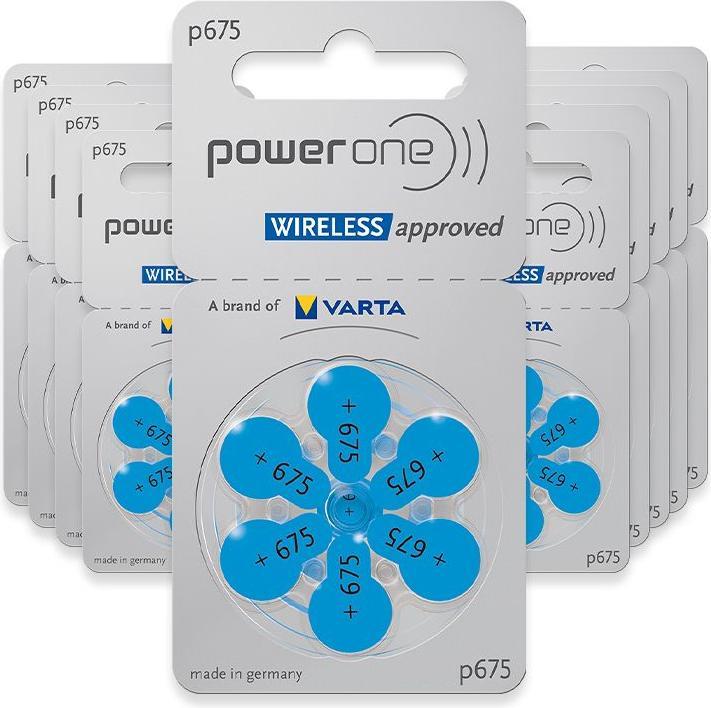 Produktbild Powerone p675 Hörgerätebatterien (60 Stk., 675, A675, PR44, 620 mAh)